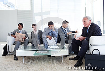 Business people waiting for a job interview