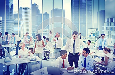 Business People Working in an office Concept