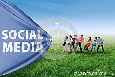 Business promotion with social media banner