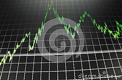 Business stock exchange. Copmputer screen.