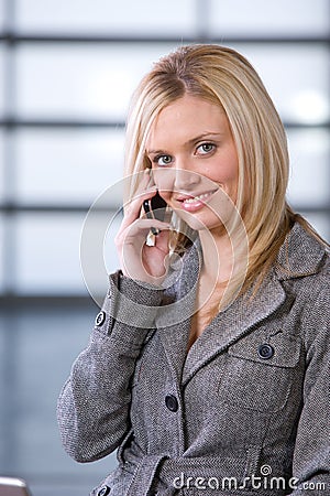 Business woman on a cell phone