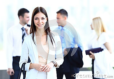 Business woman with her team