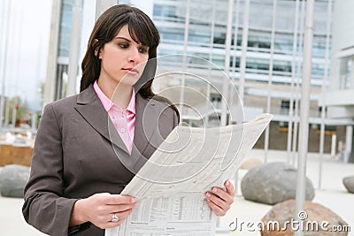 Business Woman Reading