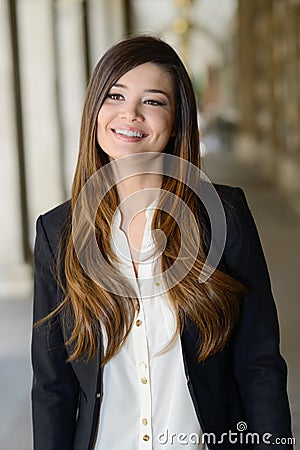 Business woman in urban background