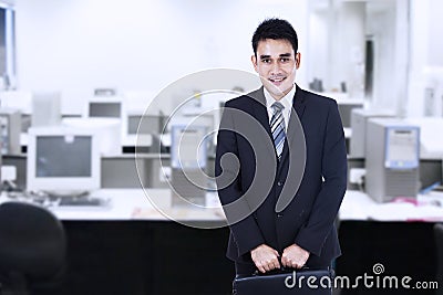 Businessman with briefcase