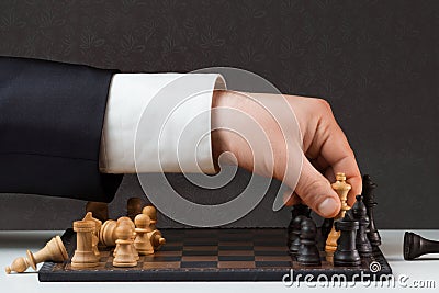 Businessman playing against the rules