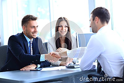 Businessman shaking hands