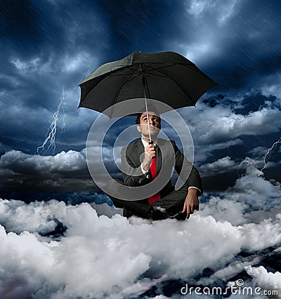 Businessman and the storm