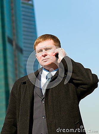 Businessman using a cell phone