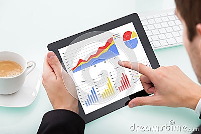 Businessman using digital tablet