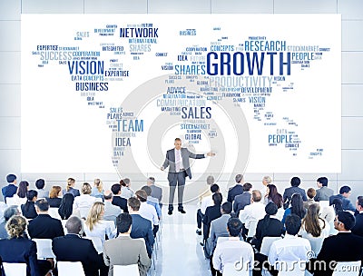 Businessmen Teaching About Business Growth