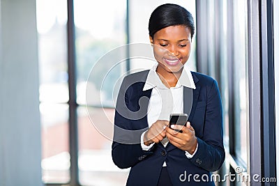 Businesswoman smart phone