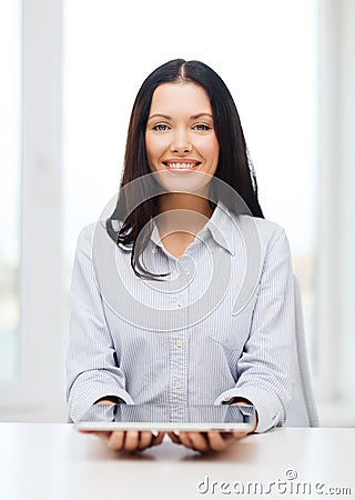 Businesswoman or student with tablet pc comuter
