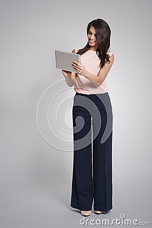 Businesswoman with tablet