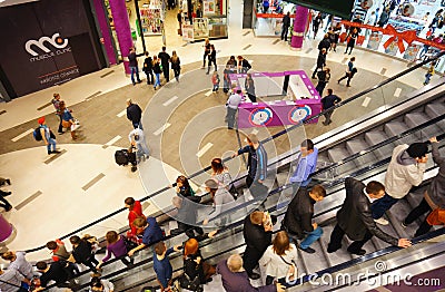 Busy shopping mall