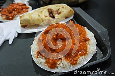 Butter chicken meal from food court