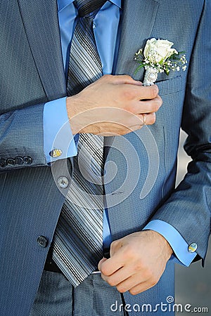 Buttonhole With Rose Stock Photography - 