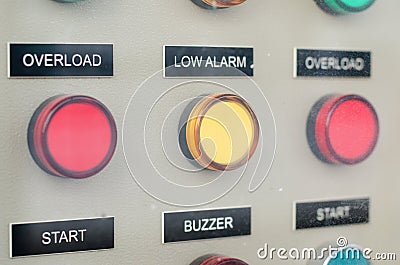 Buttons on electric power controller board