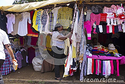 Buyers shopping for clothes