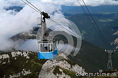 Cable car in the mountain