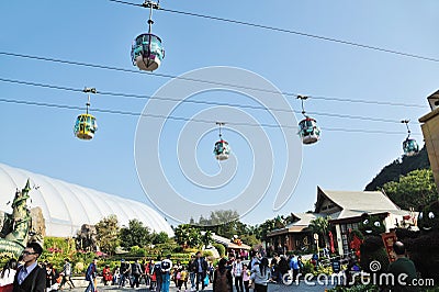 Cable car at ocean park hong kong