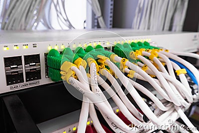 Cable lan in computer server room