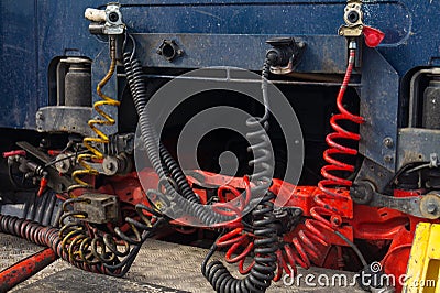 Cables connecting truck and trailer