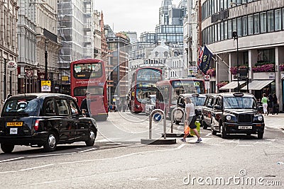 Cabs and Red Buses London