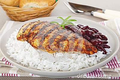 Cajun Chicken with Rice and Beans