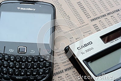 Calculator and mobile phone