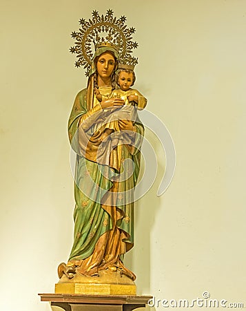 Calella, Spain Maria and Jesus statues