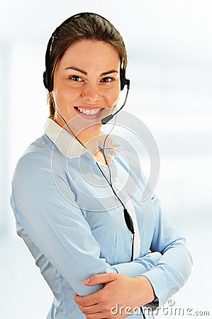 Call center operator. Customer support. Helpdesk