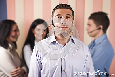 Call center operators teamwork