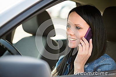 Calling phone while driving car