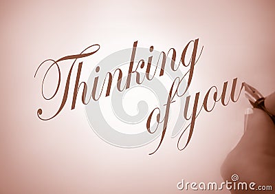 Callligraphy thinking of you