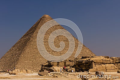 Cameleer at giza pyramid , cairo in egypt