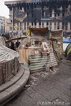 Camp of protesters on Maidan, Euromaidan, Kiev