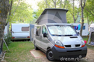 Camper camping tent park outdoors van