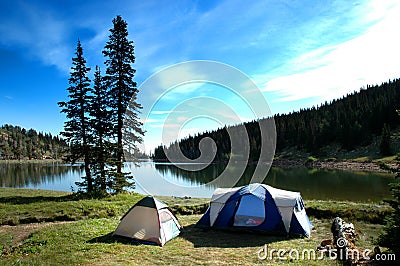 Camping Tents Near Lake