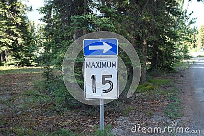 A campsite directional sign.