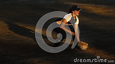 Canada games softball woman player sun spotlight