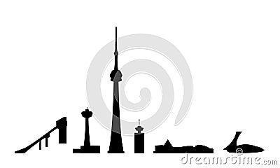 Canada landmarks isolated vector