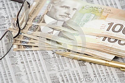 Canadian Money on stock market