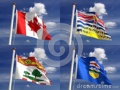 Canadian State Flags