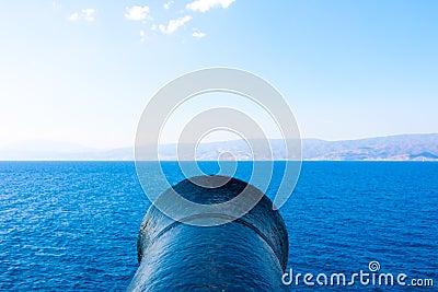 Canon aiming at sea