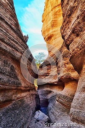 A Canyon at Tent Rocks in Kasha Katuwe