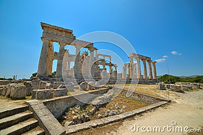 Cape Sounion. The site of ruins of an ancient Greek temple of Poseidon, the god of the sea in classical mythology.