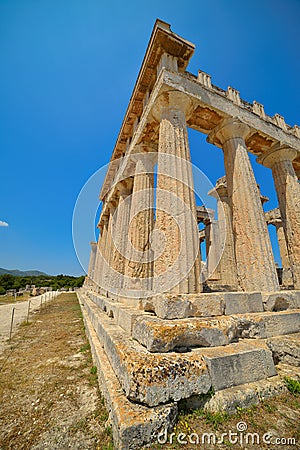 Cape Sounion. The site of ruins of an ancient Greek temple of Poseidon, the god of the sea in classical mythology.