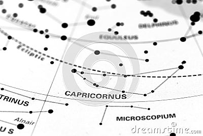 Capricorn on star map