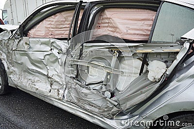 Car accident, insurance concept.